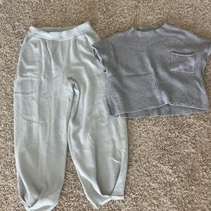 Free people large sweater jogger set